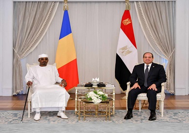 الرئيسان المصري والتشادي يؤكدان دعم بلديهما لتحقيق الاستقرار في ليبيا .