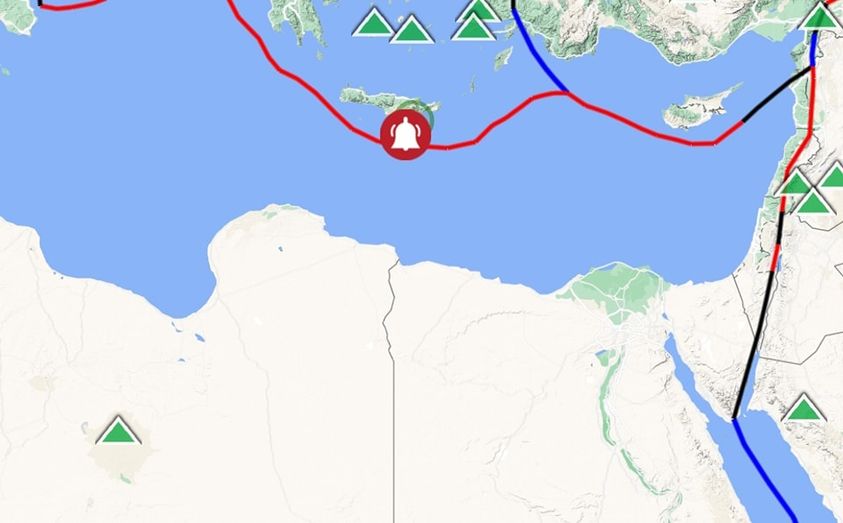 هزة أرضية تضرب جنوب جزيرة كريت اليونانية ويشعر بها سكان الجبل الأخضر.