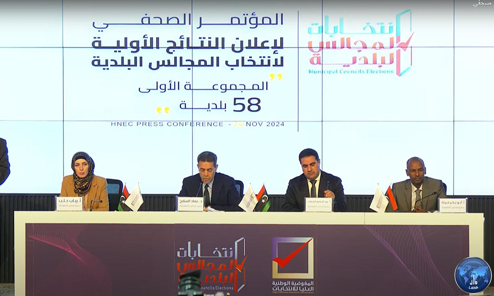 مفوضية الانتخابات تعلن النتائج الأولية للقوائم الفائزة بالانتخابات البلدية .