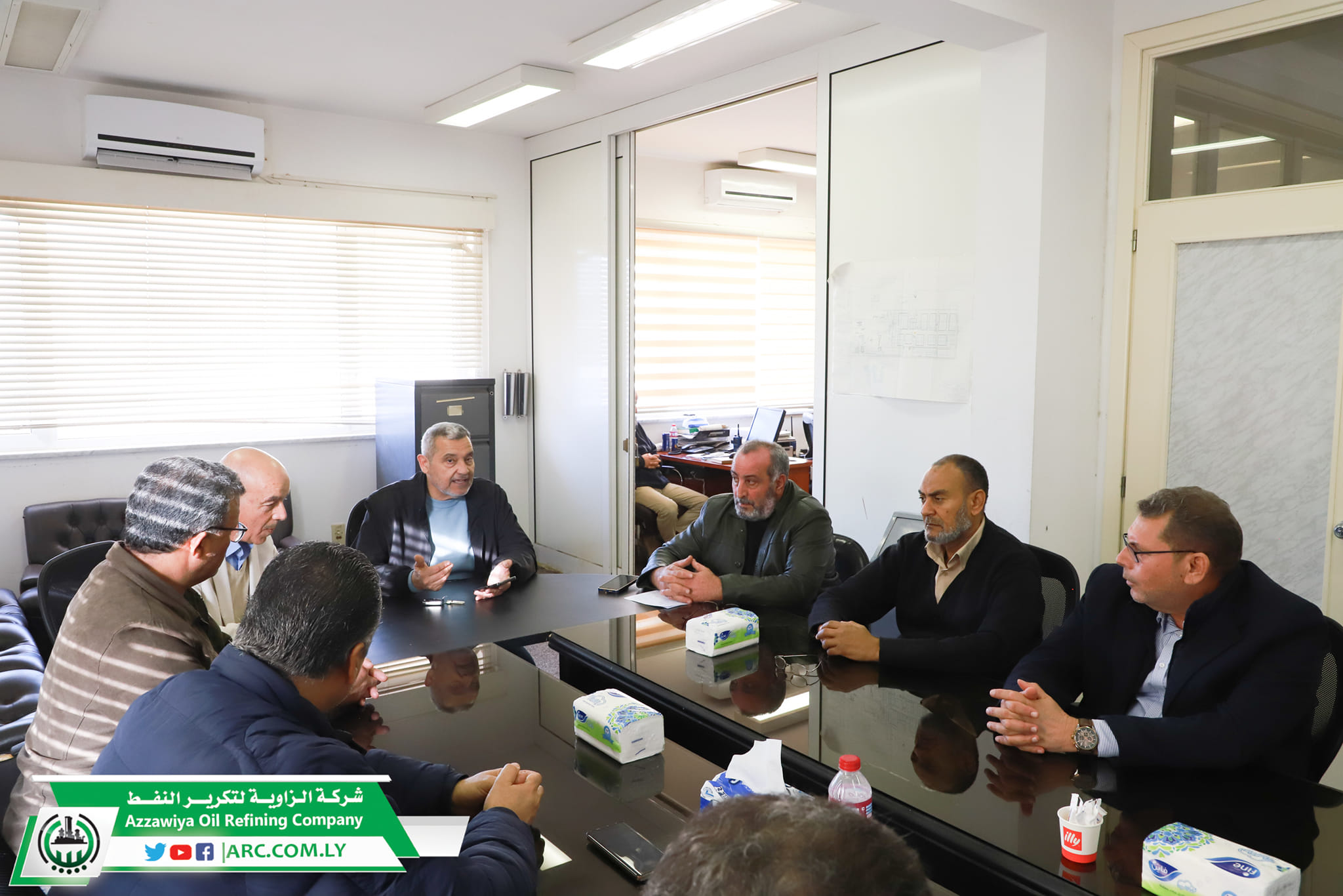  الإعلان عن انتهاء حالة الطوارئ ( الفئة الثالثة) داخل المنطقة الصناعية بمصفاة الزاوية لتكرير النفط.