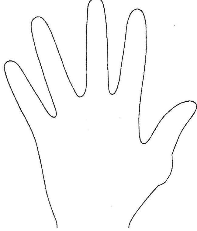 Картинка детская ладошка шаблон для вырезания из бумаги