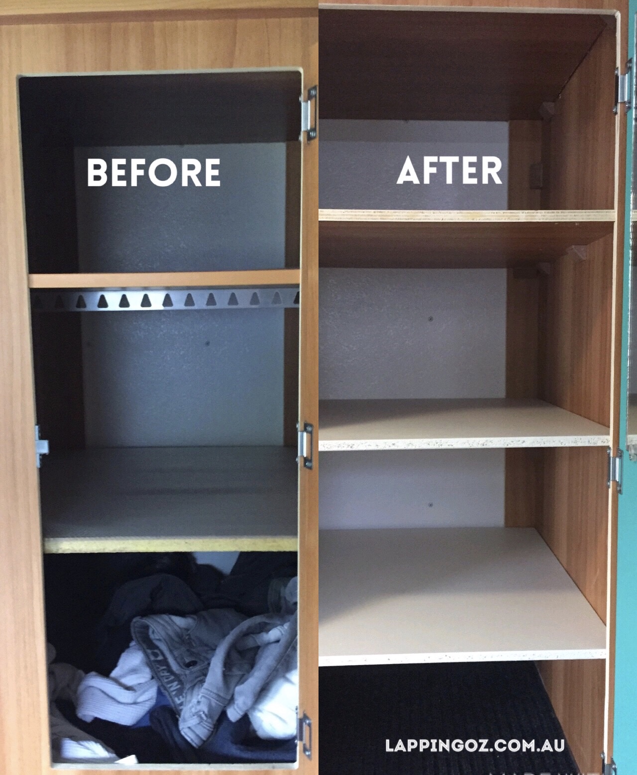 caravan cupboard shelves