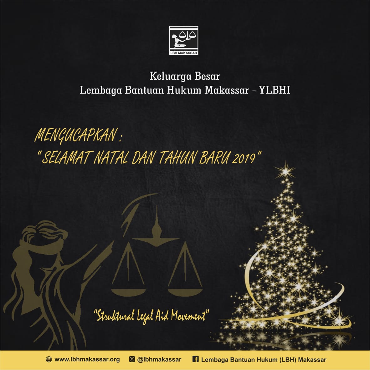 LBH Makassar | Keluarga Besar LBH Makassar mengucapkan: Selamat Hari Natal  & Tahun Baru 2019