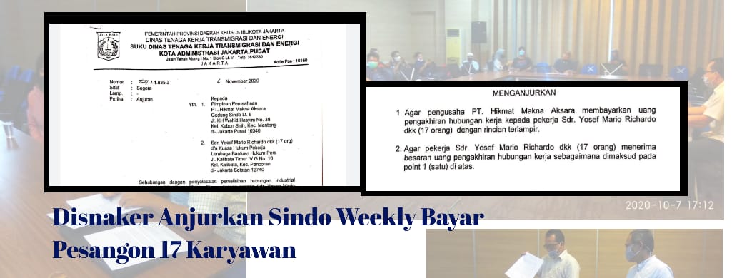 Ada juga putusan mk terkait phk dengan alasan efisiensi. Disnaker Anjurkan Sindo Weekly Mnc Group Bayar Pesangon 17 Karyawan