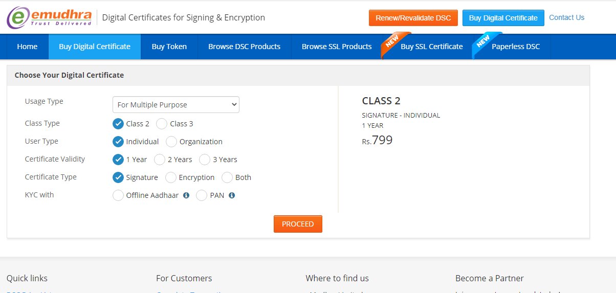 Class 3 dsc is the highest . How To Apply For Dsc Through E Mudra Learn By Quickolearn By Quicko