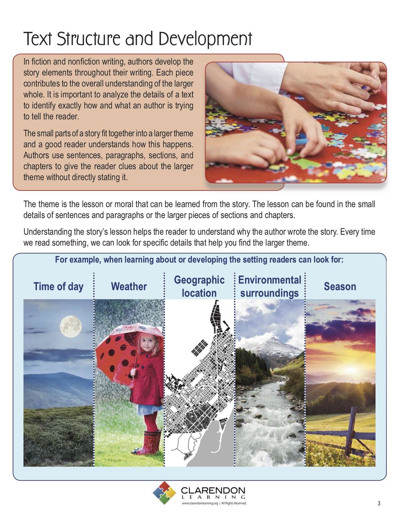 These areas will be studied: Text Structure And Development Learn Bright