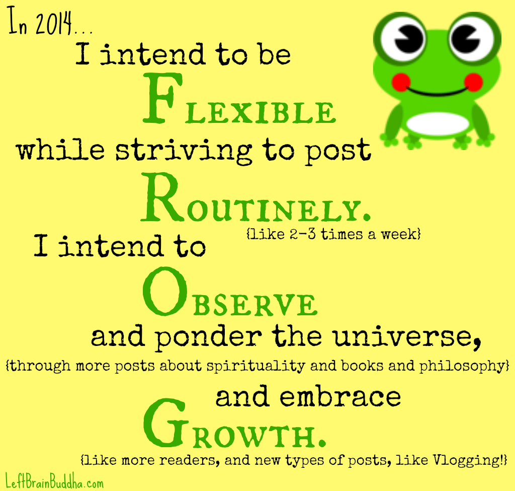 My Word of the Year. {And Why I Totally Think It Should Be "Frog