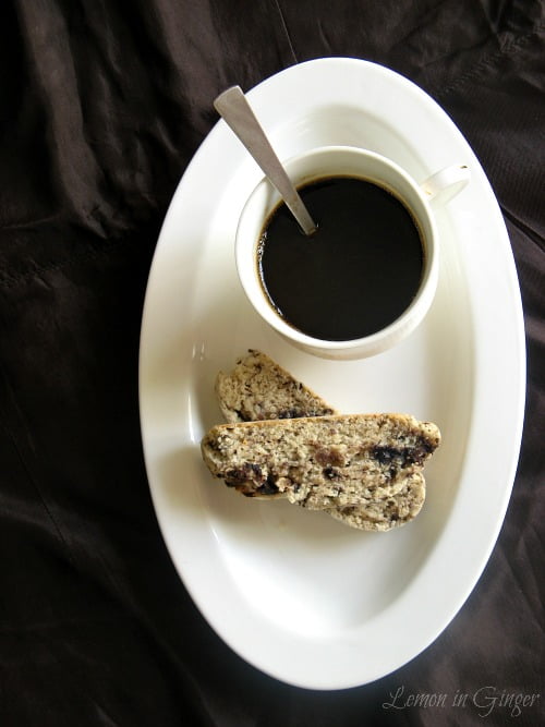 Eggless Candied Ginger Chocolate Biscotti — Lemon in Ginger