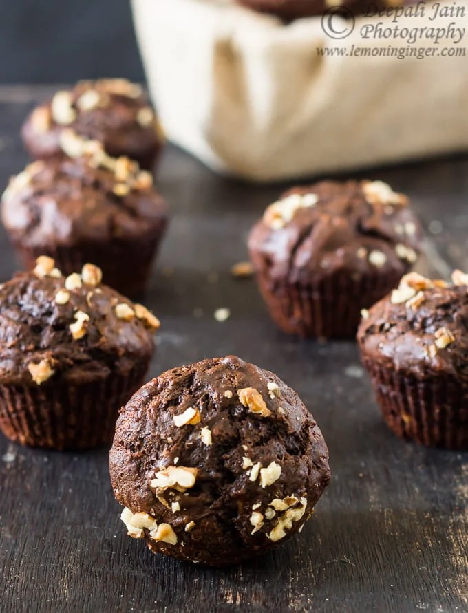 Eggless Chocolate Banana Muffins Quickbread — Lemon in Ginger