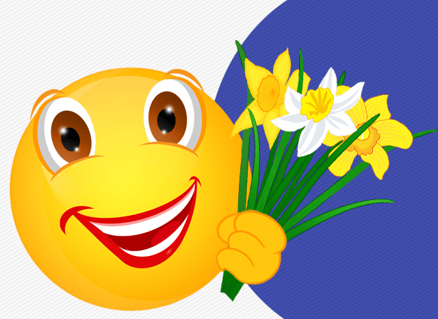 Smiley Blumenstrauß « Cliparts