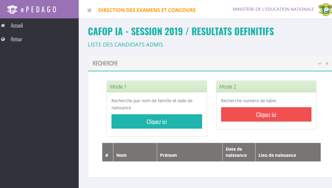 Cliquez ici pour consulter les résultats . Cafop 2019 Resultat Le Soutrali Le Soutrali