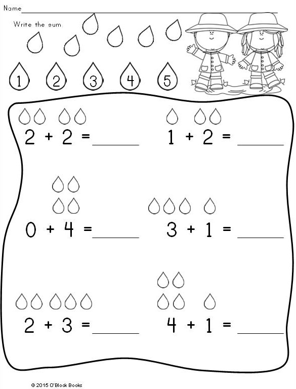 Spring Kindergarten Math Differentiated No Prep Activity Pages
