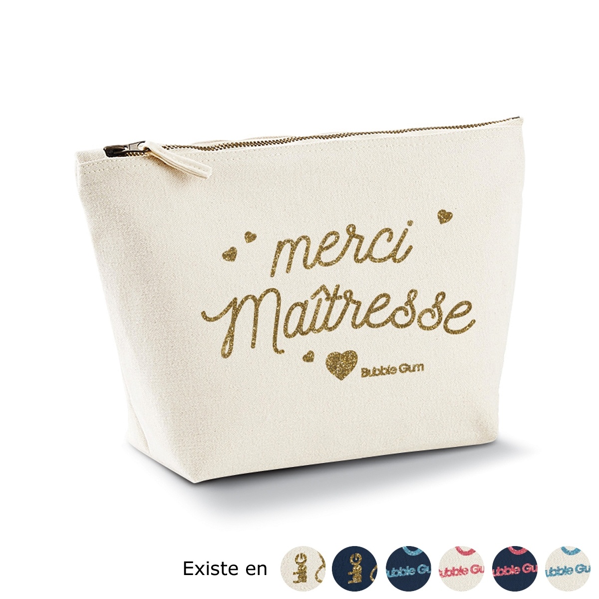 TROUSSE S COTON BIO PAILLETTE DOREE" MERCI MAITRESSE " - Les trésors de  Loulette