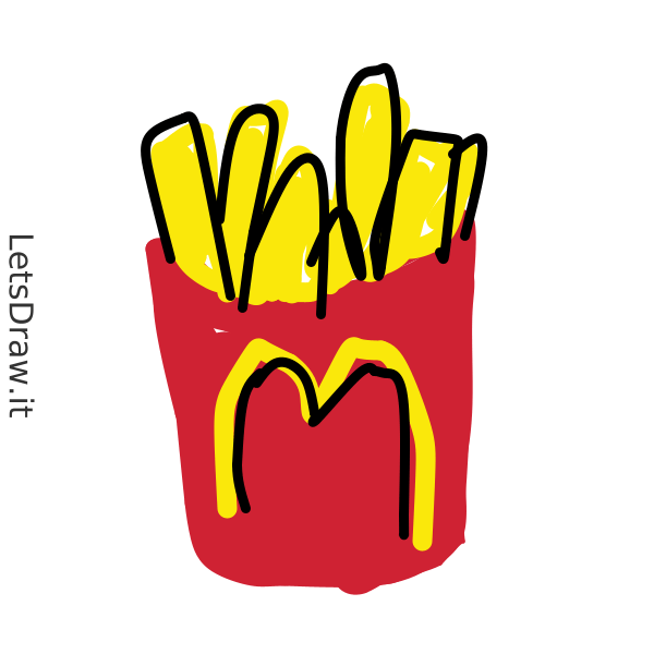 French fries drawing line art cartoon, heb logo, angle, baking png 3780x5039px . How To Draw French Fries 6bq1gdij Png Step By Step Drawing