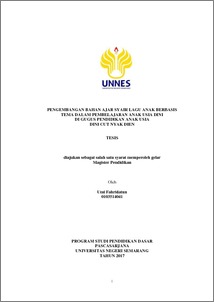 Belajar melalui bermain untuk pengembangan kreativitas dan kognitif anak usia dini. Pengembangan Bahan Ajar Syair Lagu Anak Berbasis Tema Dalam Pembelajaran Anak Usia Dini Di Gugus Pendidikan Anak Usia Dini Cut Nyak Dien