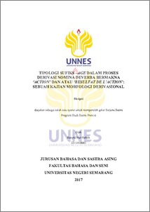 (= réalisation, produit) result · 2. Tipologi Sufiks Age Dalam Proses Derivasi Nomina Deverba Bermakna Action Dan Atau Resultat De L Action Sebuah Kajian Morfologi Derivasional