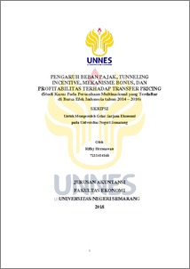 Selain itu, terdapat sengketa pajak dari kasus transfer pricing. Pengaruh Beban Pajak Tunneling Incentive Mekanisme Bonus Dan Profitabilitas Terhadap Transfer Pricing Studi Kasus Pada Perusahaan Multinasional Yang Terdaftar Di Bursa Efek Indonesia Tahun 2014 2016