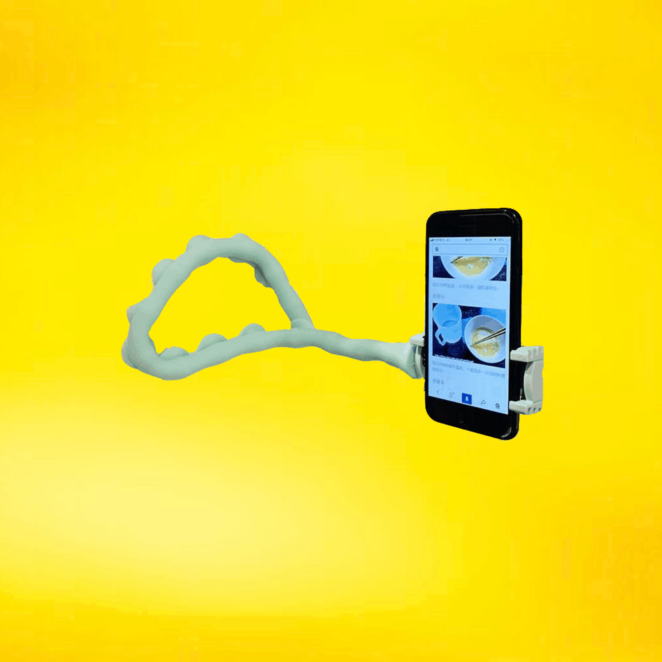 Phone holder that stick on the wall