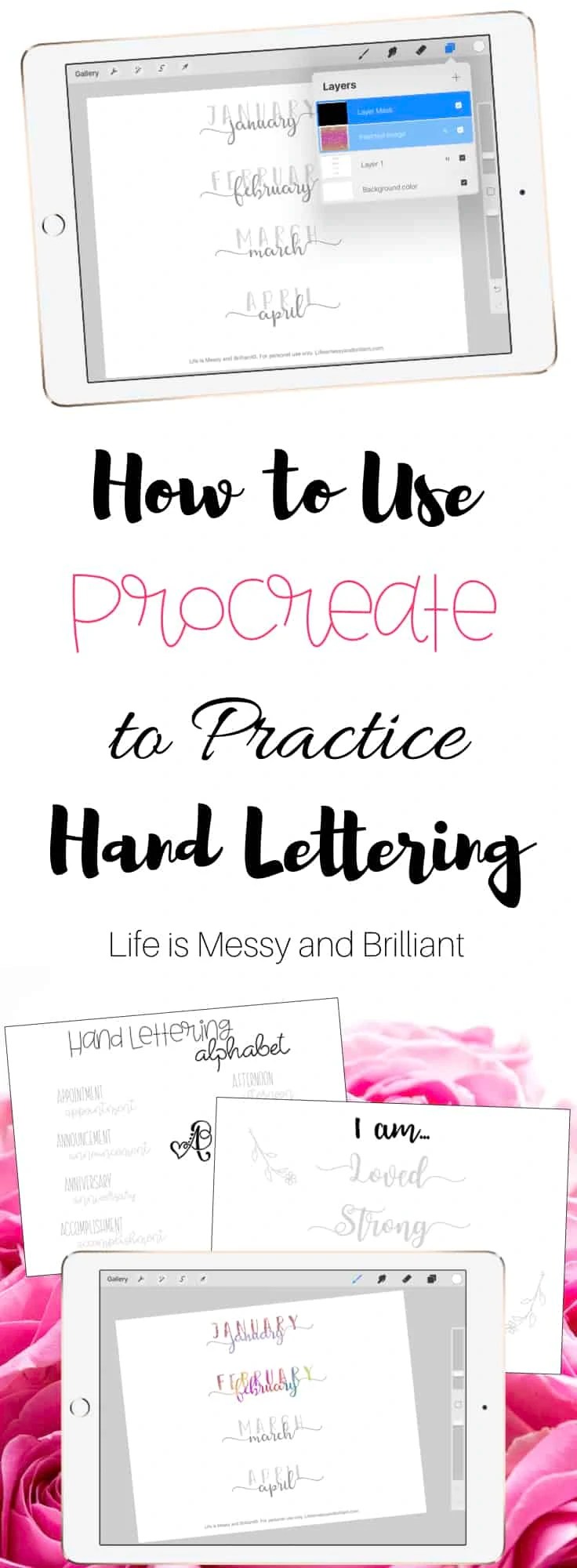 How to use colorful background images for ipad lettering. Ipad Procreate Hand Lettering How To Use Procreate For Ipad Lettering