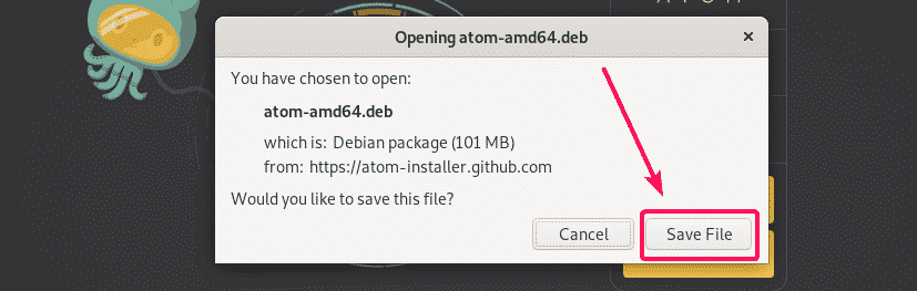 Installing Atom Text Editor On Debian 10