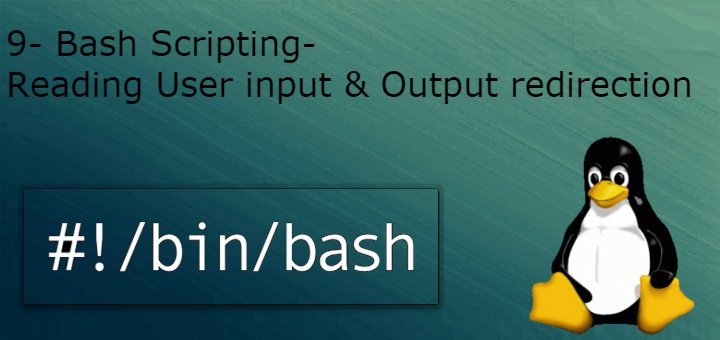 9- Bash Scripting- Taking user's Input using Read command - LinuxTechLab