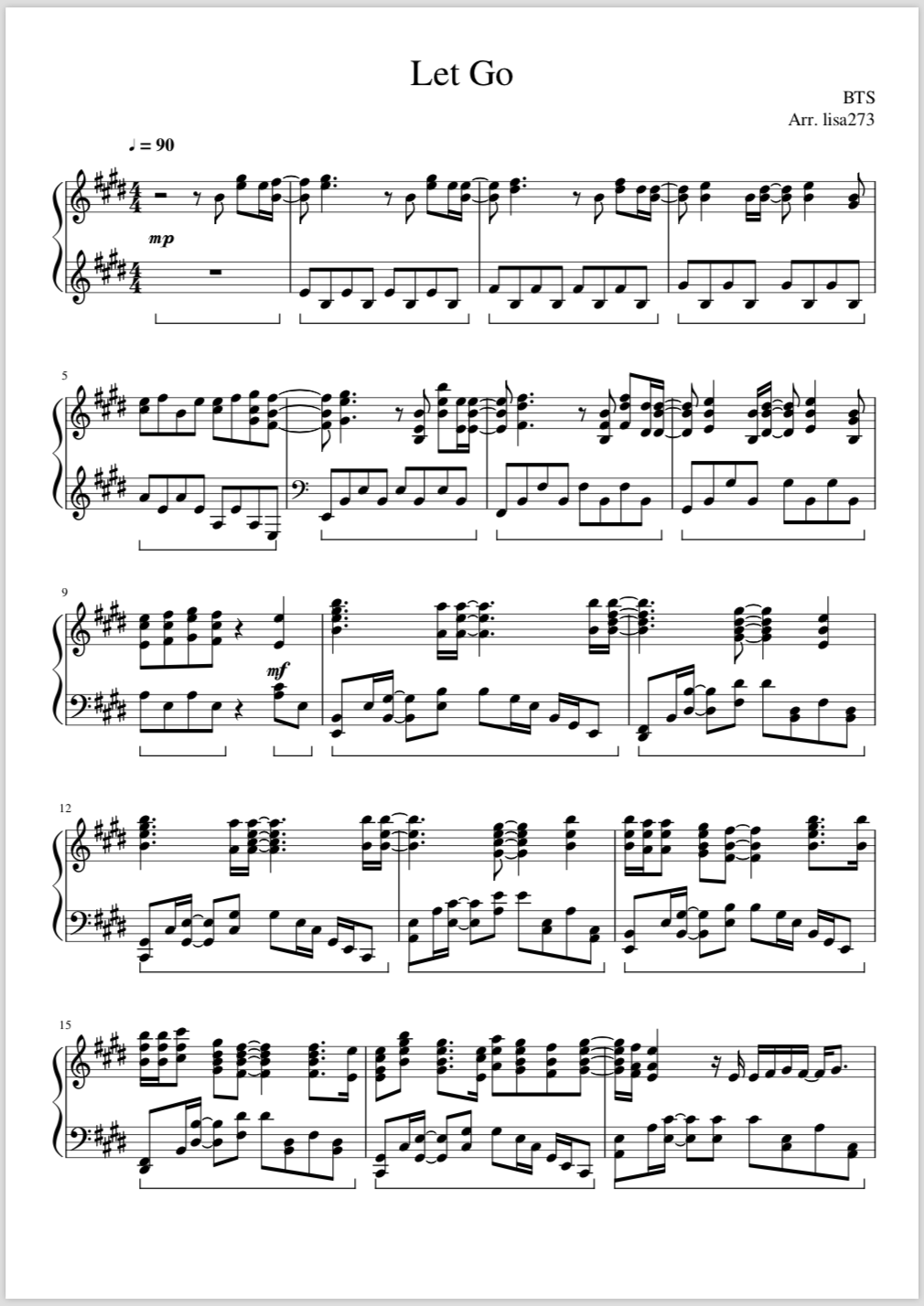 Let it go (frozen) easy piano / keyboard letter notes for beginners: Let Go Bts Kpop Sheet Music For Piano