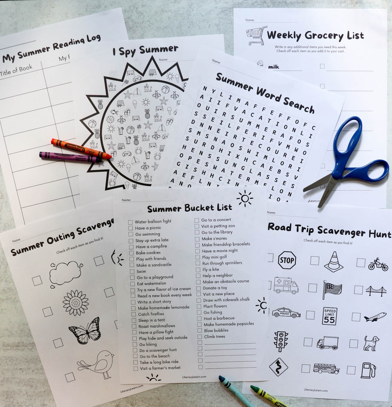 8 summer fun worksheets for preschool through second grade free printables literacy learn
