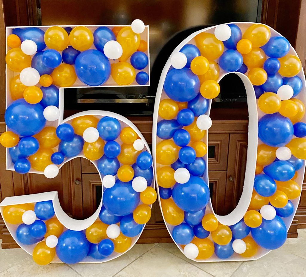 Perfect for birthday, anniversary, graduation, wedding, baby . Balloon Numbers Party Decoration - Little Blue Egg