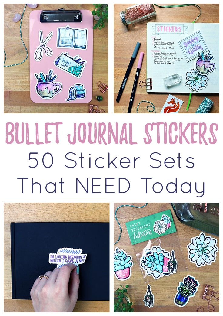 50 bullet journal stickers fun cute stickers for all occasions