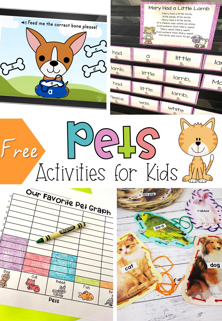 4 free pet worksheets and activities for kids little learning corner
