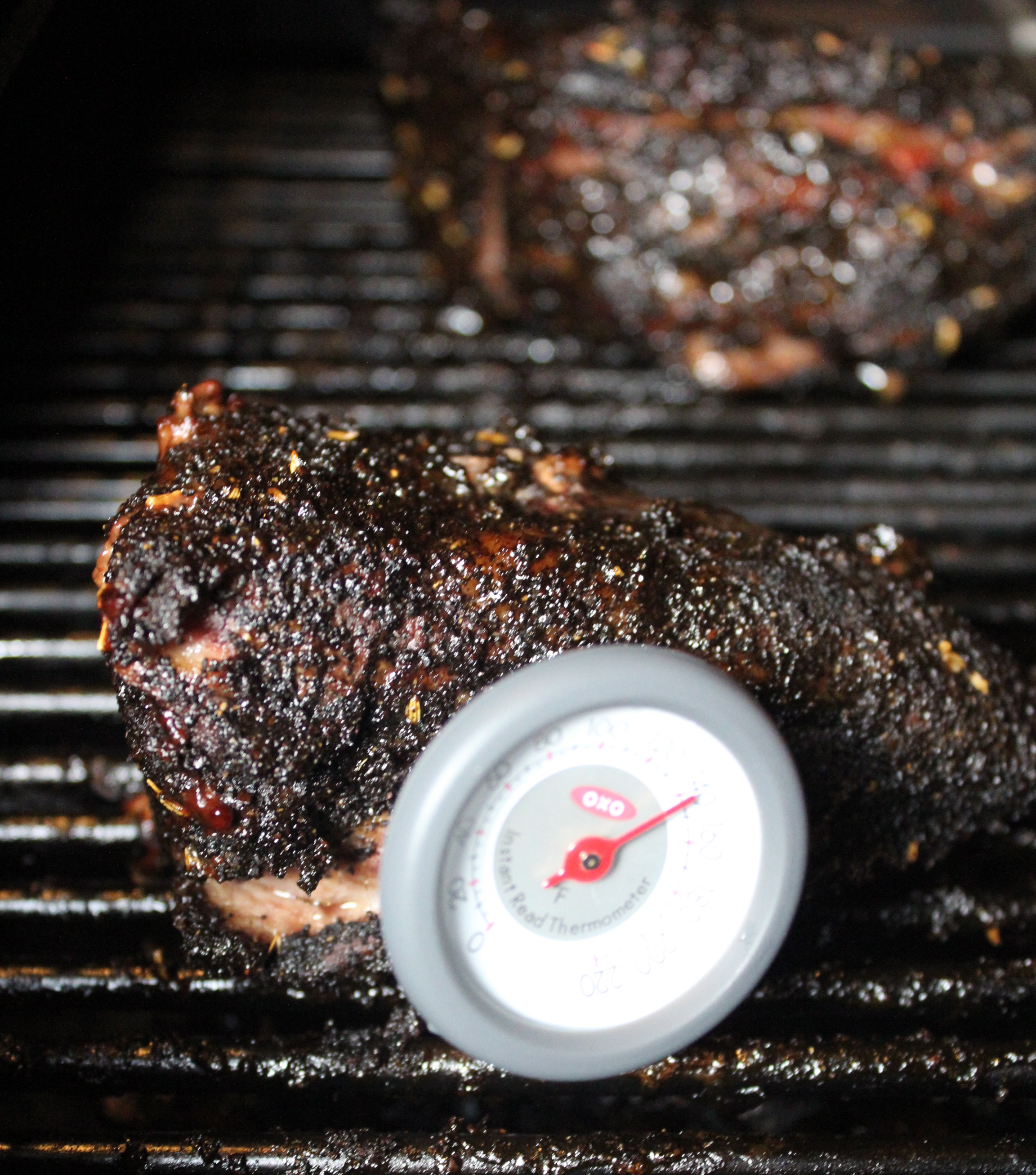 Coffee Crusted Tri Tip with Balsamic Stout Reduction