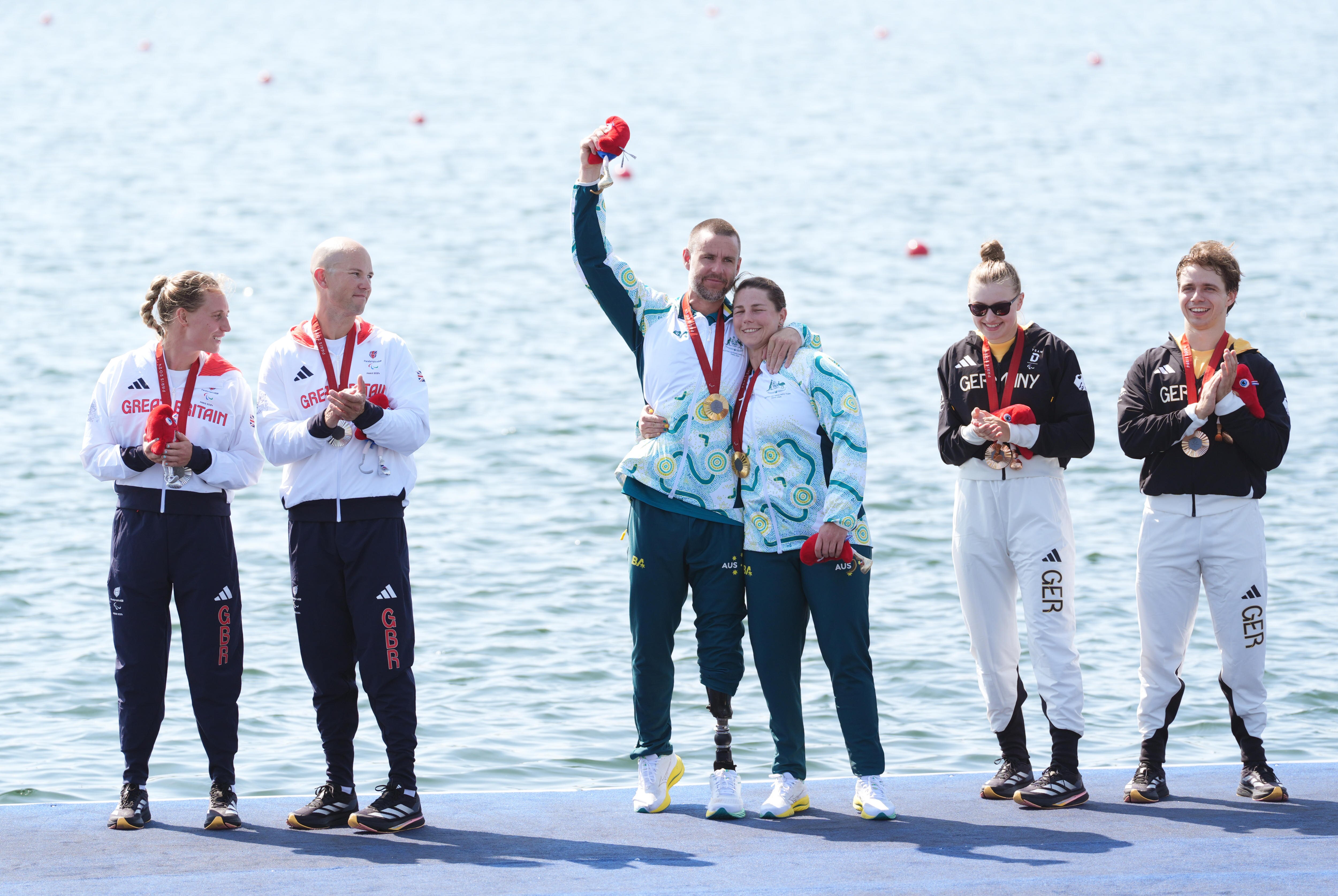Paralympics 2024: Australia’s Nikki Ayers and Jed Altschwager win gold in PR3 mixed double sculls at Paris Games