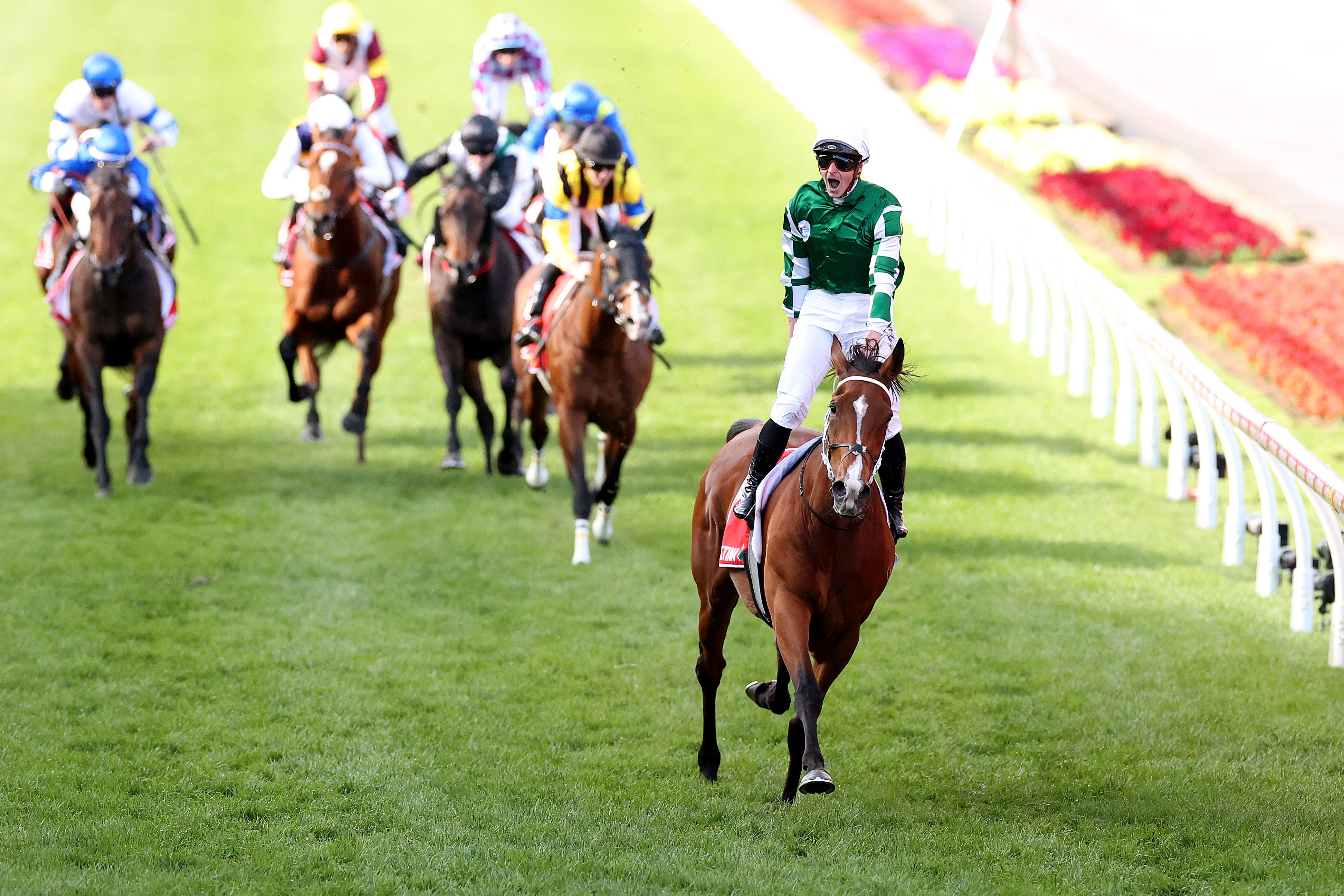 Via Sistina wins 2024 Cox Plate by eight lengths, beating Japanese raider Prognosis and Broadsiding