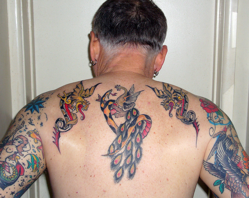 2 Dragons, Peacock And Snake Tattoos | Here's A Shot Of My U… | Flickr 815_x_1024_jpg