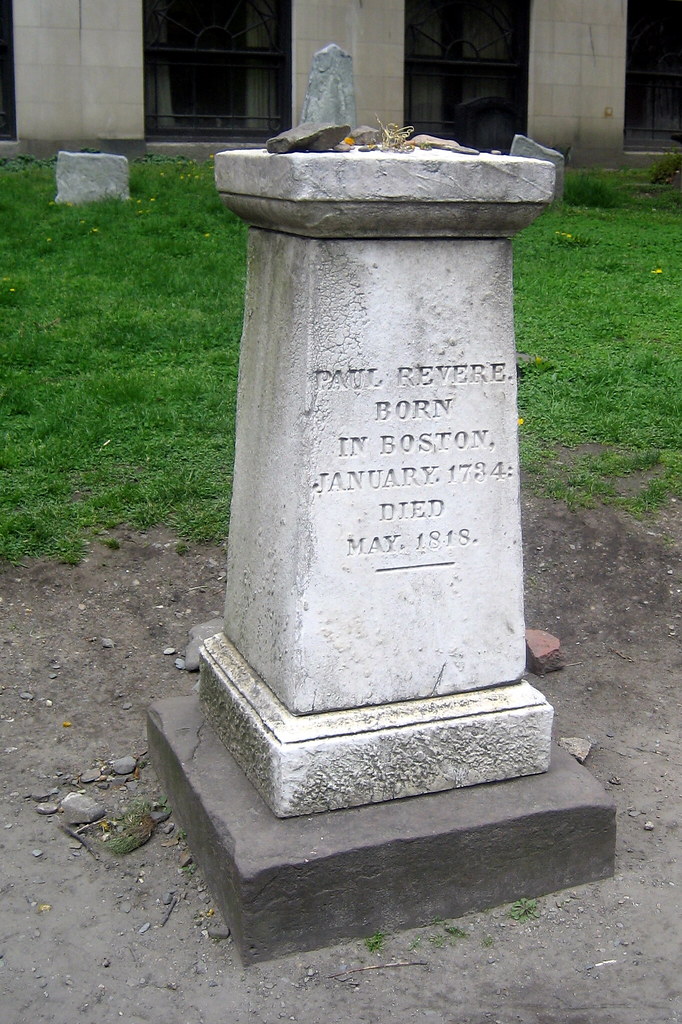 Paul revere's grave stone, granary burying ground, freedom trail, boston massachusetts. Boston Freedom Trail Granary Burial Ground Paul Rever Flickr