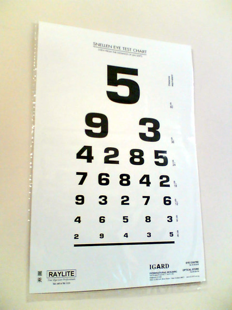 snellen chart got this snellen chart when i purchased new flickr