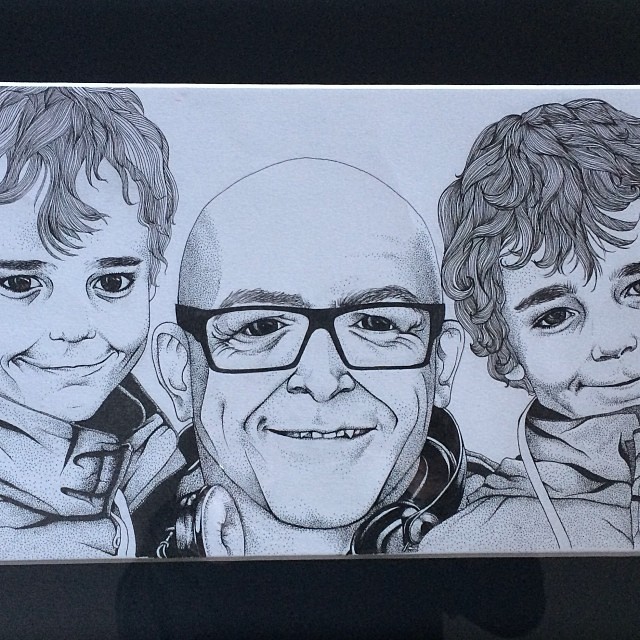 Tattooing was first a form of scarification. Check Out This Incredible Ink Drawing Of Me My Boys By C Flickr