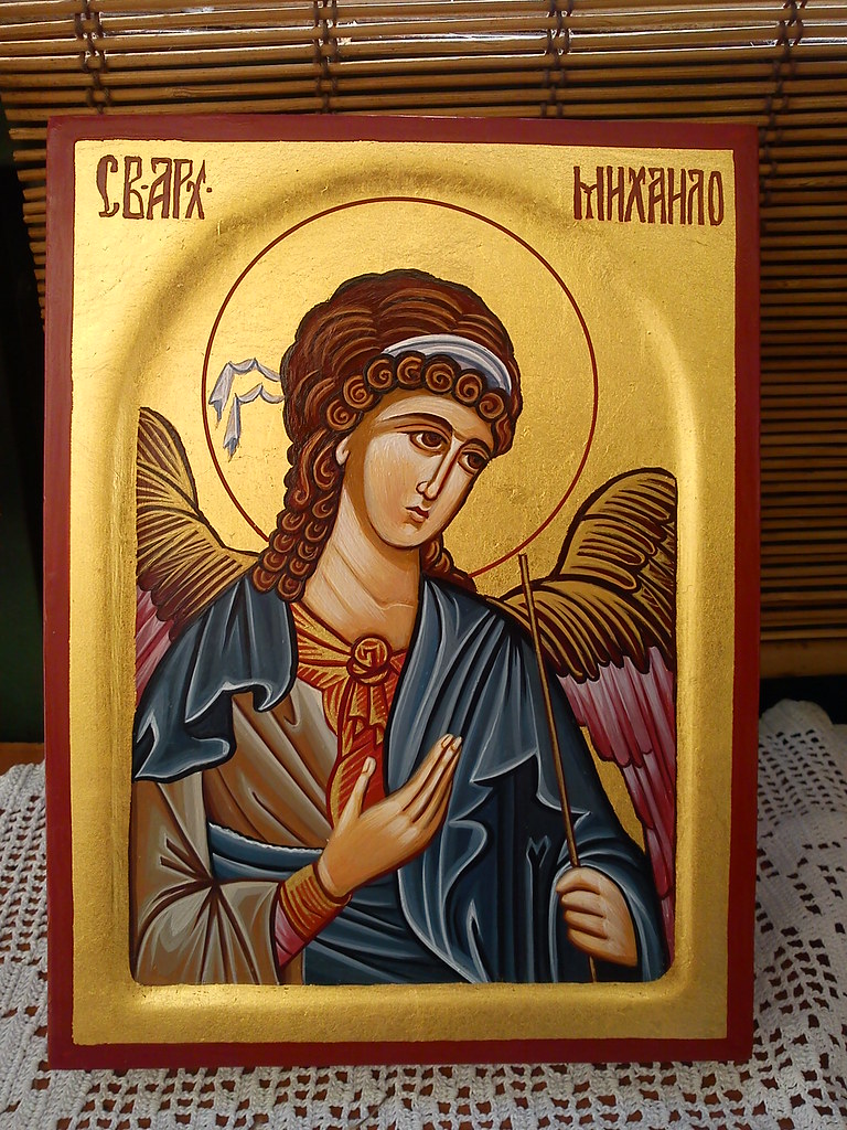 Sv Arhangel Mihailo 15x20 Zlato 23 5 Karata Ikone Oslikavam Po Porudzbini Tel 064 936 45 69 Ikone Su U Vizanatijskom Stilu HaÑi Svetlana Lana Flickr