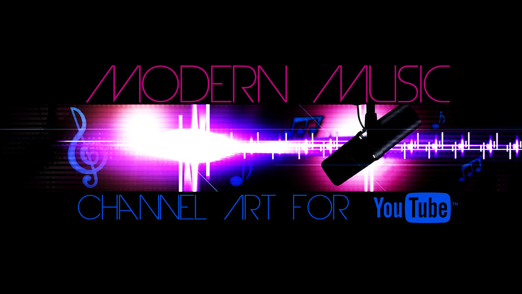 Modern Music YouTube Channel Art Template Download the