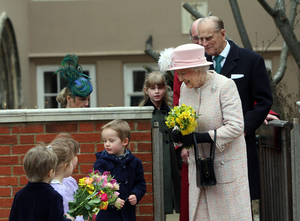Cheetah is the new black. Queen Elizabeth Ii Receieves Flowers From Local Children O Flickr