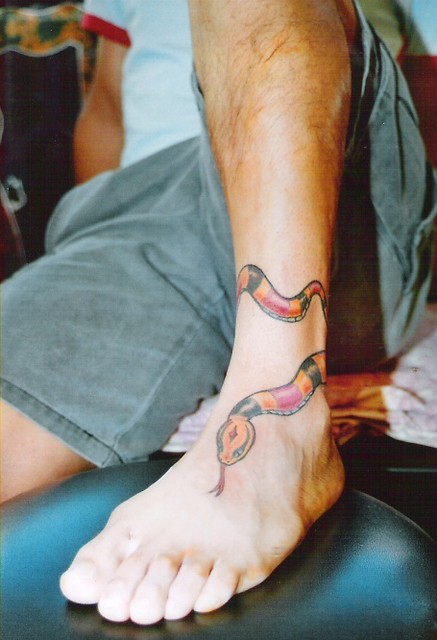 Snake On Leg Tattoo | Cororful Snake On Leg Tattoo By Dublin… | Flickr 640_x_437_jpg