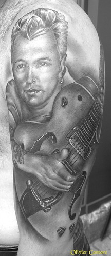 In fact, this is the only tattoo i've ever seen that i've liked (excepting my dad's faded anchor tattoo he got in the navy in the 50s). Brian Setzer tattoo | lolisetzer | Flickr