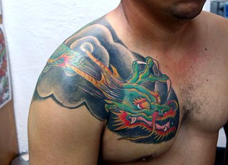 Dragon-Tattoo-On-Chest | Dragon Tattoo Design On Chest Creat… | Flickr 232_x_320_jpg