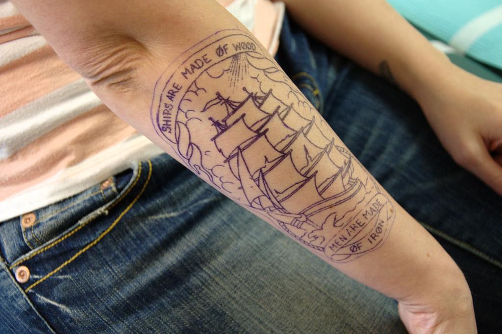 Ships Are Made Of Wood, | Men Are Made Of Iron. Tattoo By Ia… | Flickr 682_x_1024_jpg