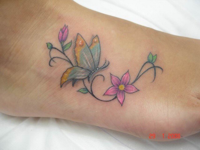 Animal Borboleta Flor Ramo Pé Saddam | Saddam Tattoo Studio | Flickr 480_x_640_jpg