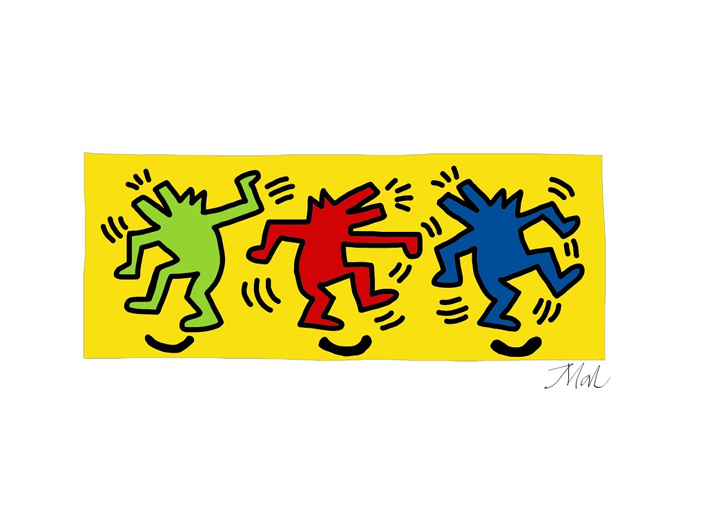 Keith Haring Dancing Dogs Mal Booth Flickr