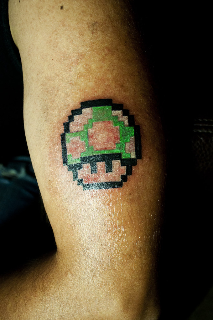 1Up Mushroom Tattoo | Photo And Tattoo By: Christianhast | Christian Hast | Flickr