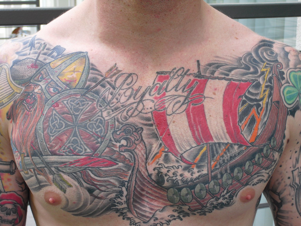 Viking Chestpiece Tattoo | Loyalty And Celtic Knot Were Ther… | Flickr