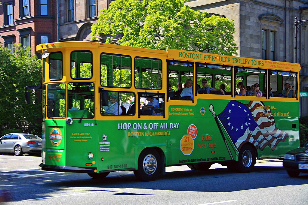 Old town trolley tours also makes 4 exclusive stops: High Top Bus High Top Trolley Tour Bus In Boston Massachu Robert Magina Flickr