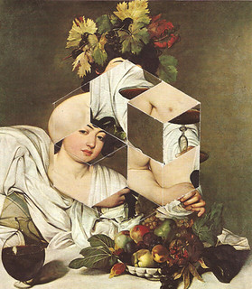 Caravaggio Baco Rework Original Handmade Collage 18cm Flickr